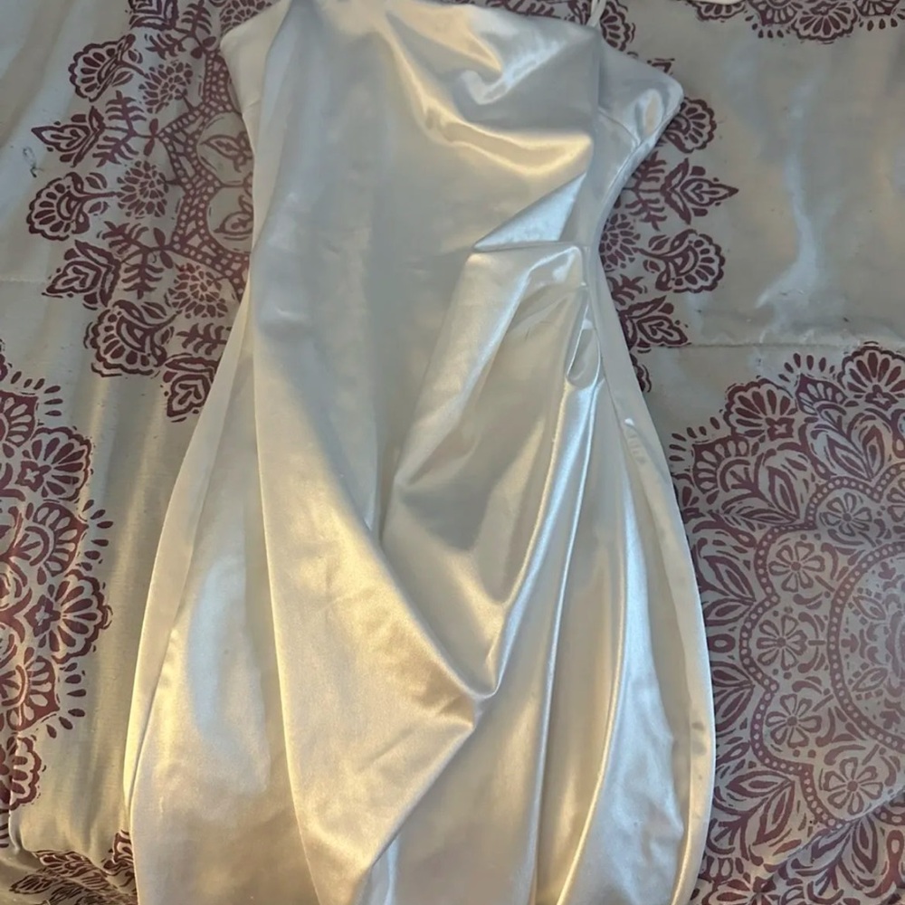 Windsor Cream Satin Prom Dress